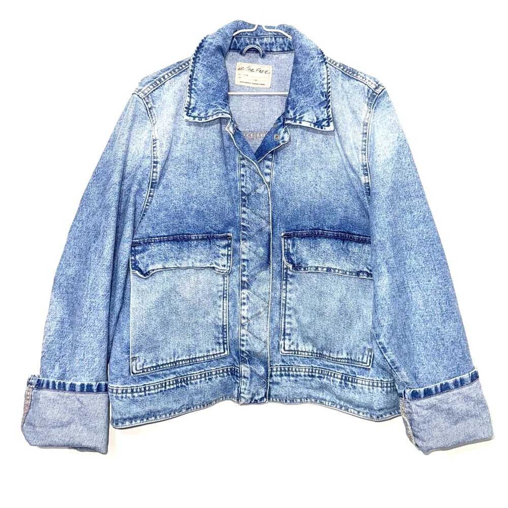 Free People We The Free Suzy Denim Jacket M - Picture 5 of 9